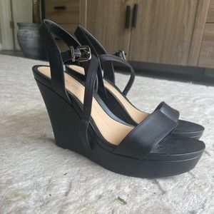 Black Wedge Heels